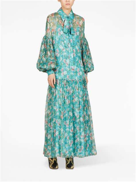 gucci floral print t-shirt|Gucci maxi dress floral.